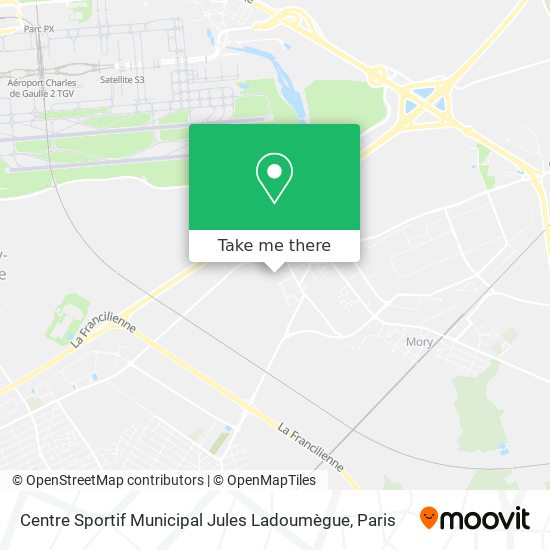 Mapa Centre Sportif Municipal Jules Ladoumègue