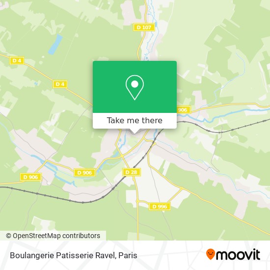 Mapa Boulangerie Patisserie Ravel
