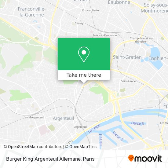 Mapa Burger King Argenteuil Allemane