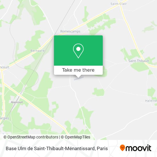 Base Ulm de Saint-Thibault-Ménantissard map