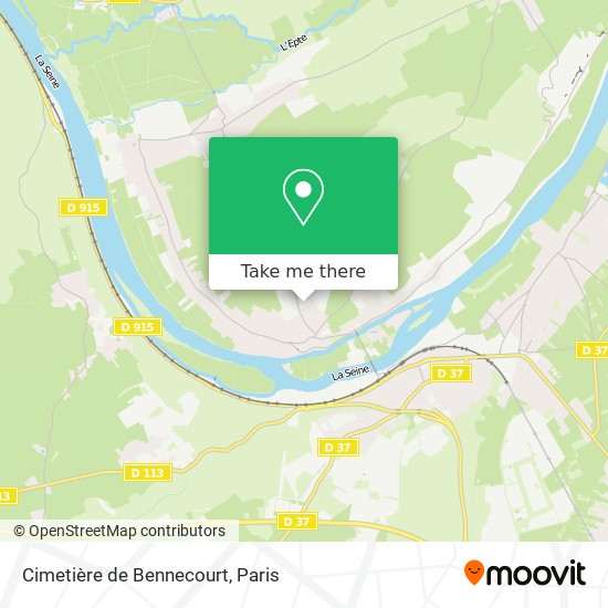 Mapa Cimetière de Bennecourt