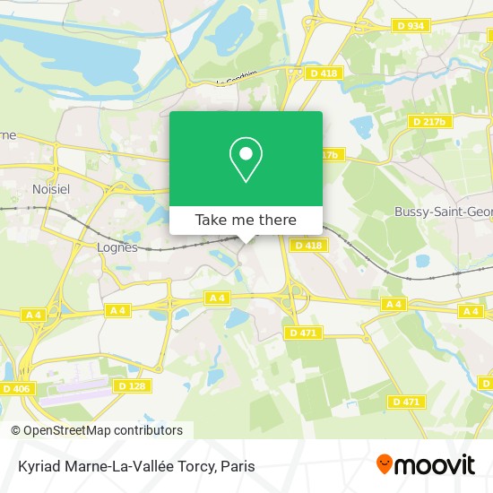 Kyriad Marne-La-Vallée Torcy map