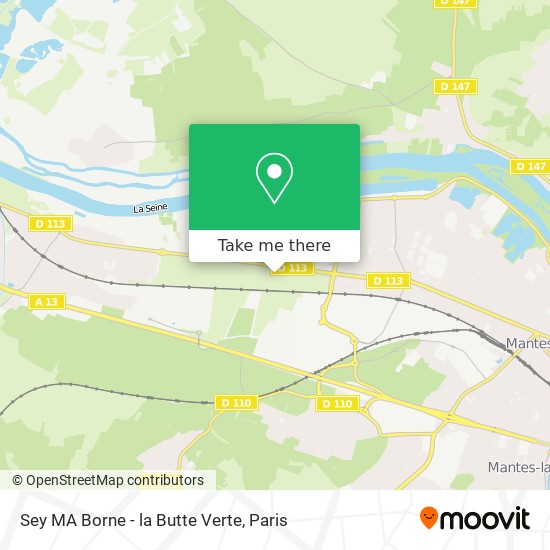 Sey MA Borne - la Butte Verte map