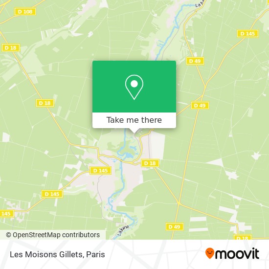 Les Moisons Gillets map