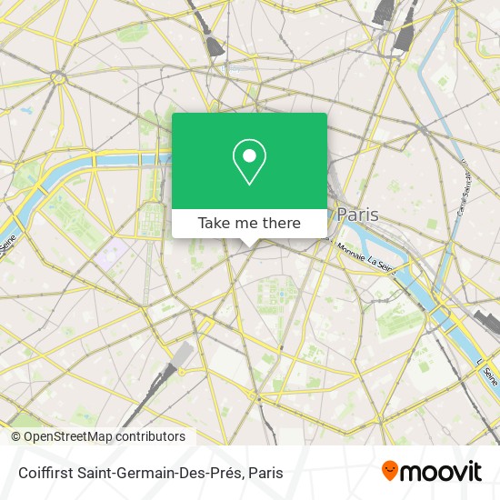 Mapa Coiffirst Saint-Germain-Des-Prés