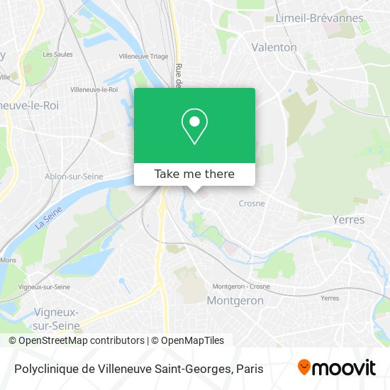 Polyclinique de Villeneuve Saint-Georges map
