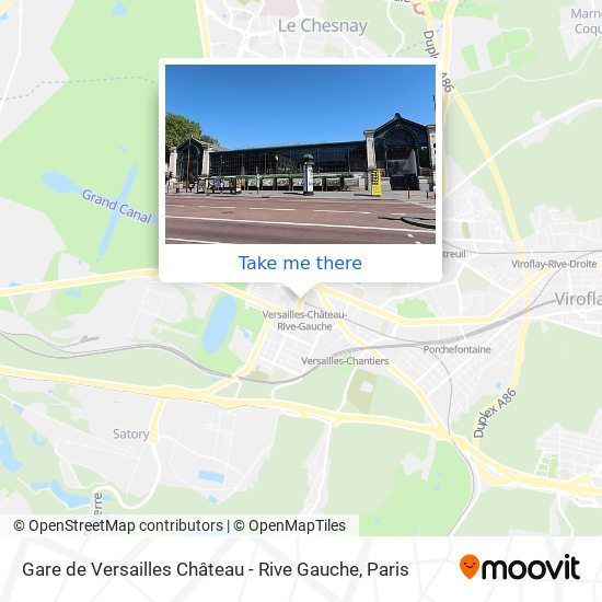 Mapa Gare de Versailles Château - Rive Gauche