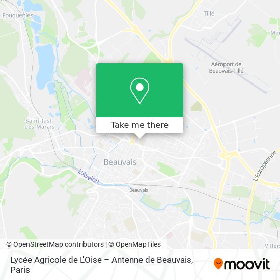 Mapa Lycée Agricole de L'Oise – Antenne de Beauvais