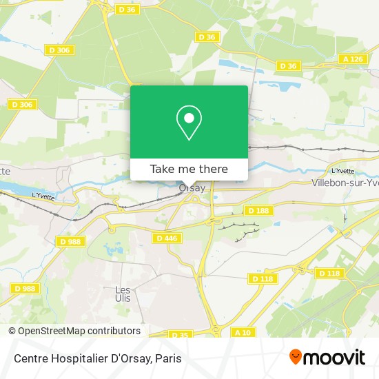 Mapa Centre Hospitalier D'Orsay