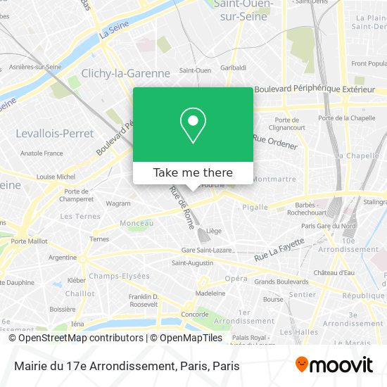 Mapa Mairie du 17e Arrondissement, Paris