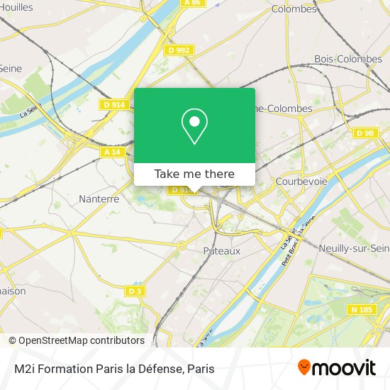 M2i Formation Paris la Défense map