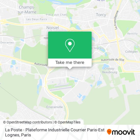 La Poste - Plateforme Industrielle Courrier Paris-Est Lognes map