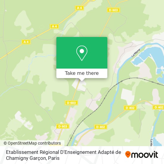 Etablissement Régional D'Enseignement Adapté de Chamigny Garçon map