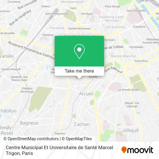 Centre Municipal Et Universitaire de Santé Marcel Trigon map