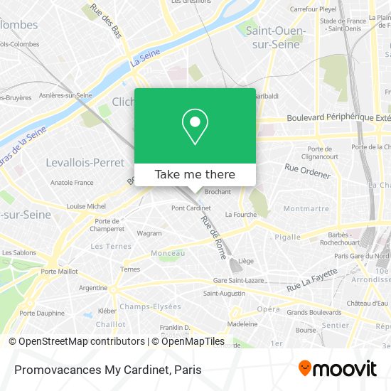Promovacances My Cardinet map