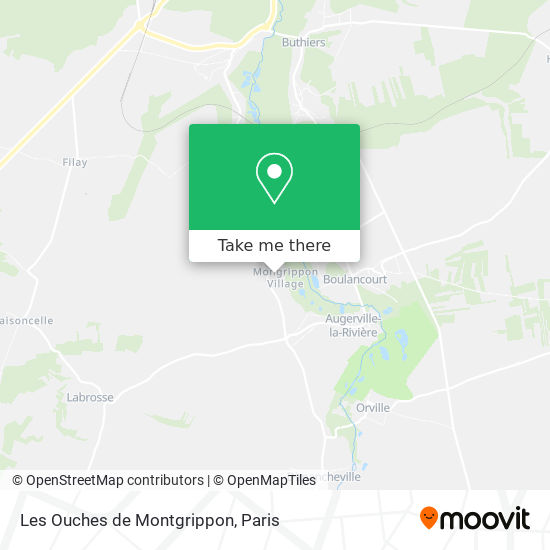 Mapa Les Ouches de Montgrippon