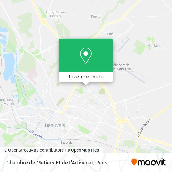 Chambre de Métiers Et de L'Artisanat map