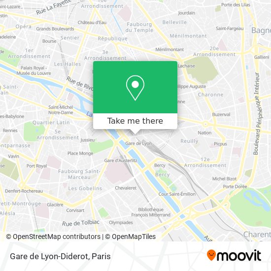 Mapa Gare de Lyon-Diderot