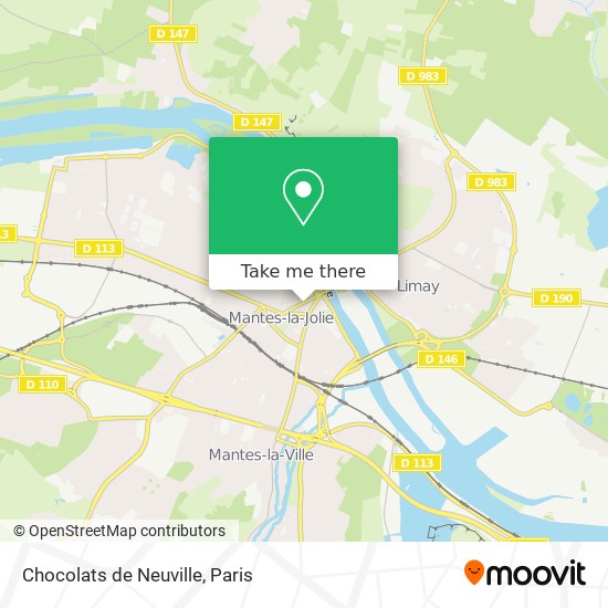Mapa Chocolats de Neuville