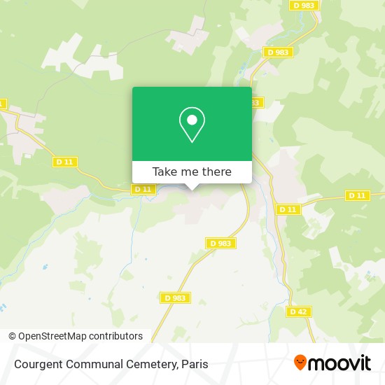 Courgent Communal Cemetery map