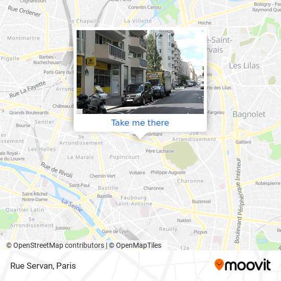 Rue Servan map