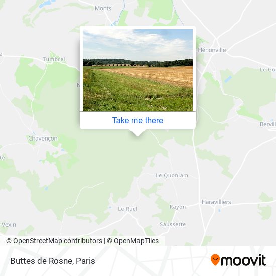 Mapa Buttes de Rosne