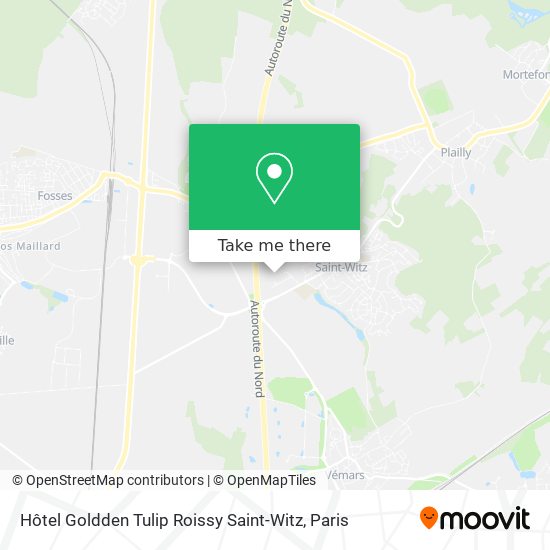 Hôtel Goldden Tulip Roissy Saint-Witz map