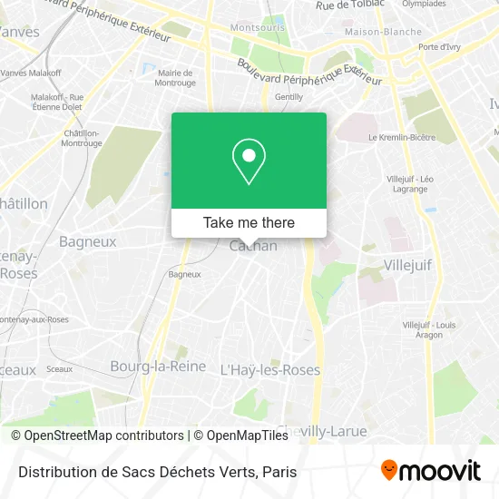Distribution de Sacs Déchets Verts map