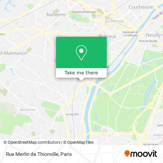 Mapa Rue Merlin de Thionville