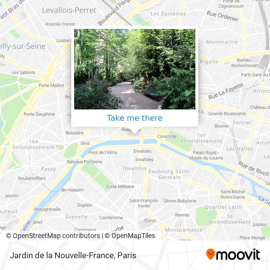 Jardin de la Nouvelle-France map