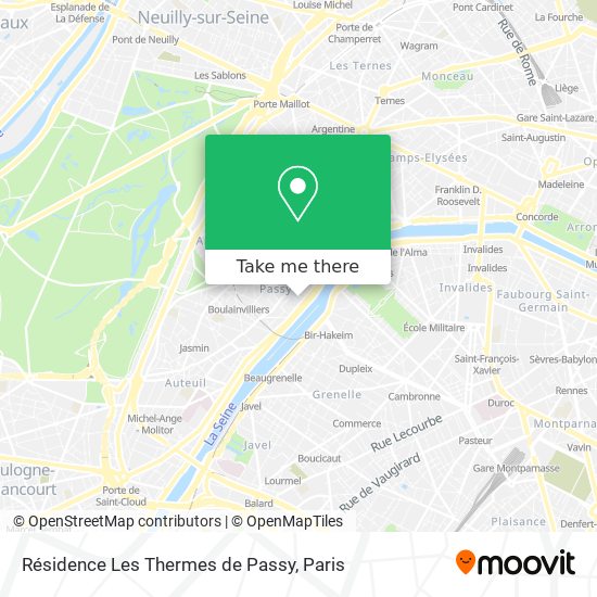 Résidence Les Thermes de Passy map