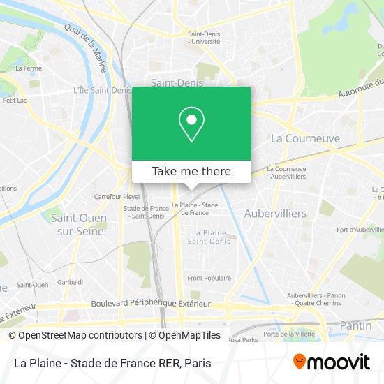 Mapa La Plaine - Stade de France RER