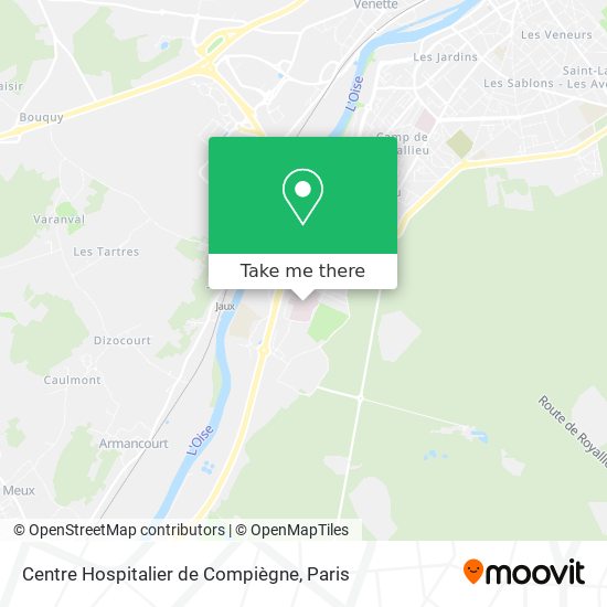 Centre Hospitalier de Compiègne map