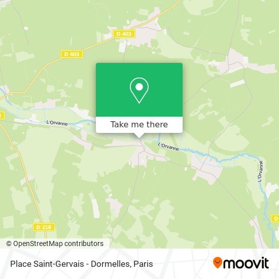 Mapa Place Saint-Gervais - Dormelles