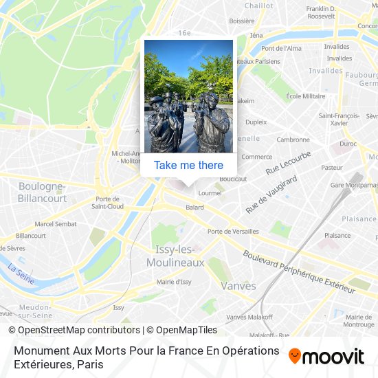 Mapa Monument Aux Morts Pour la France En Opérations Extérieures