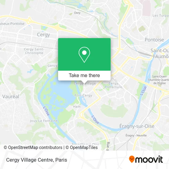 Cergy Village Centre map