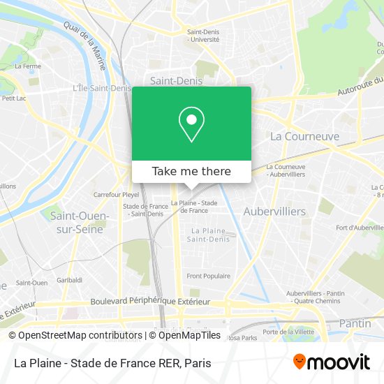 La Plaine - Stade de France RER map