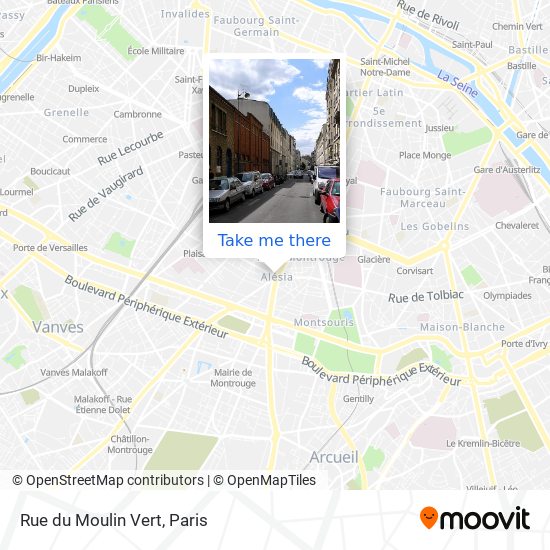 Mapa Rue du Moulin Vert