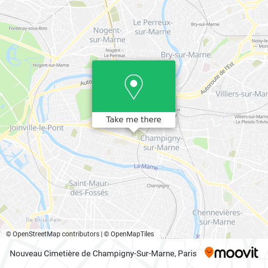 Mapa Nouveau Cimetière de Champigny-Sur-Marne