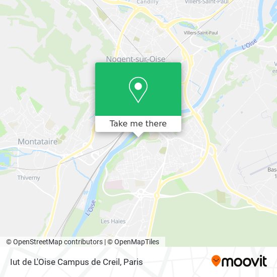 Mapa Iut de L'Oise Campus de Creil