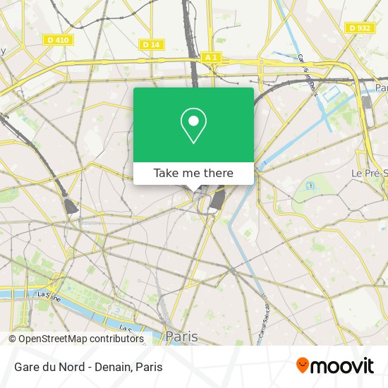 Mapa Gare du Nord - Denain