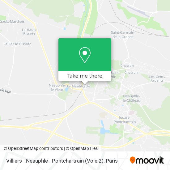 Mapa Villiers - Neauphle - Pontchartrain (Voie 2)