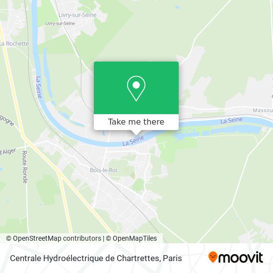 Mapa Centrale Hydroélectrique de Chartrettes