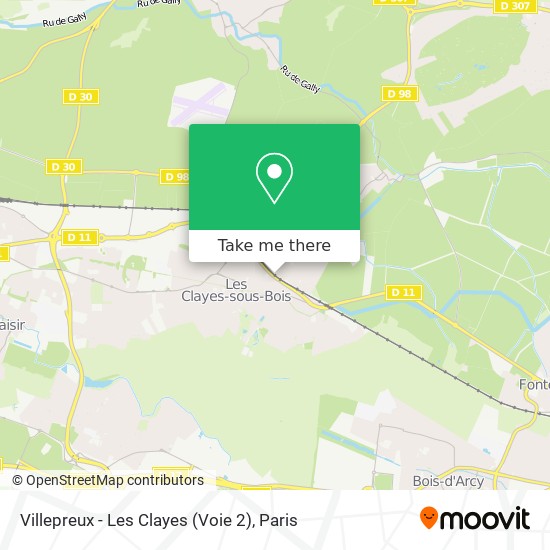 Villepreux - Les Clayes (Voie 2) map