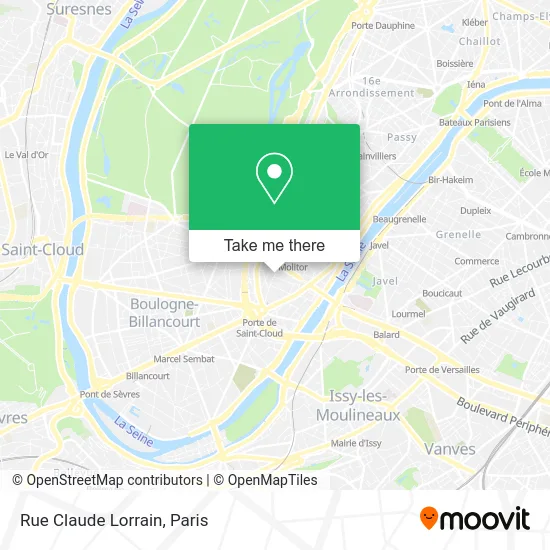 Rue Claude Lorrain map