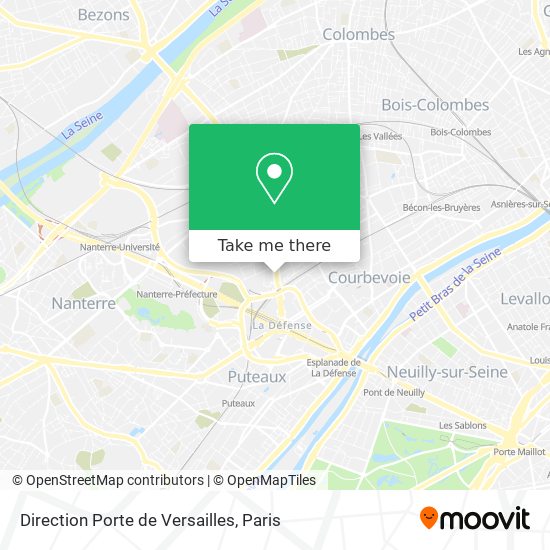 Mapa Direction Porte de Versailles