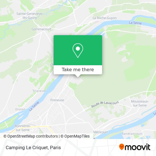 Mapa Camping Le Criquet