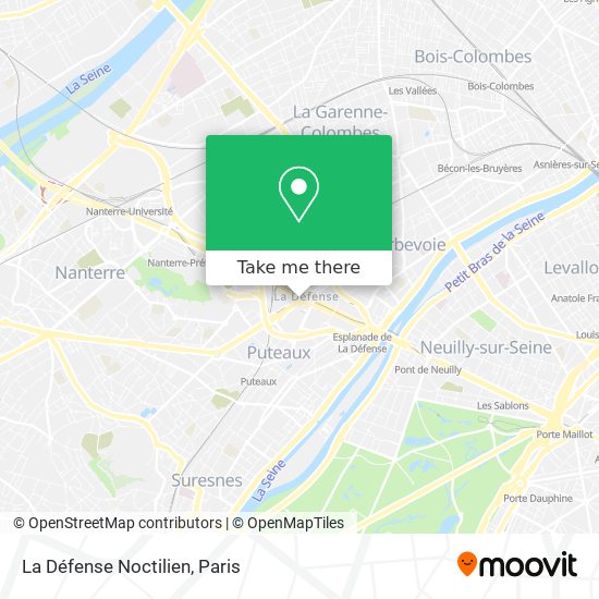 La Défense Noctilien map