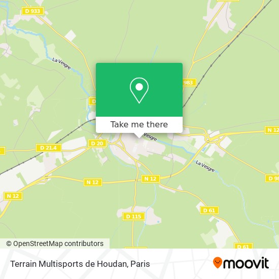 Terrain Multisports de Houdan map