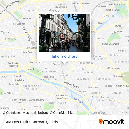 Mapa Rue Des Petits Carreaux